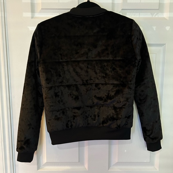 EUC Juicy Couture Black Bomber Jacket Velour XS - Picture 7 of 7